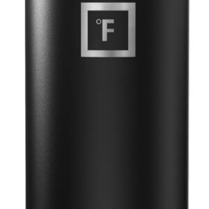 IRON °FLASK Camping & Hiking Hydration Flask with Straw, Wide Mouth Insulated Stainless Steel Sports Water Bottle - 40 oz Midnight Black